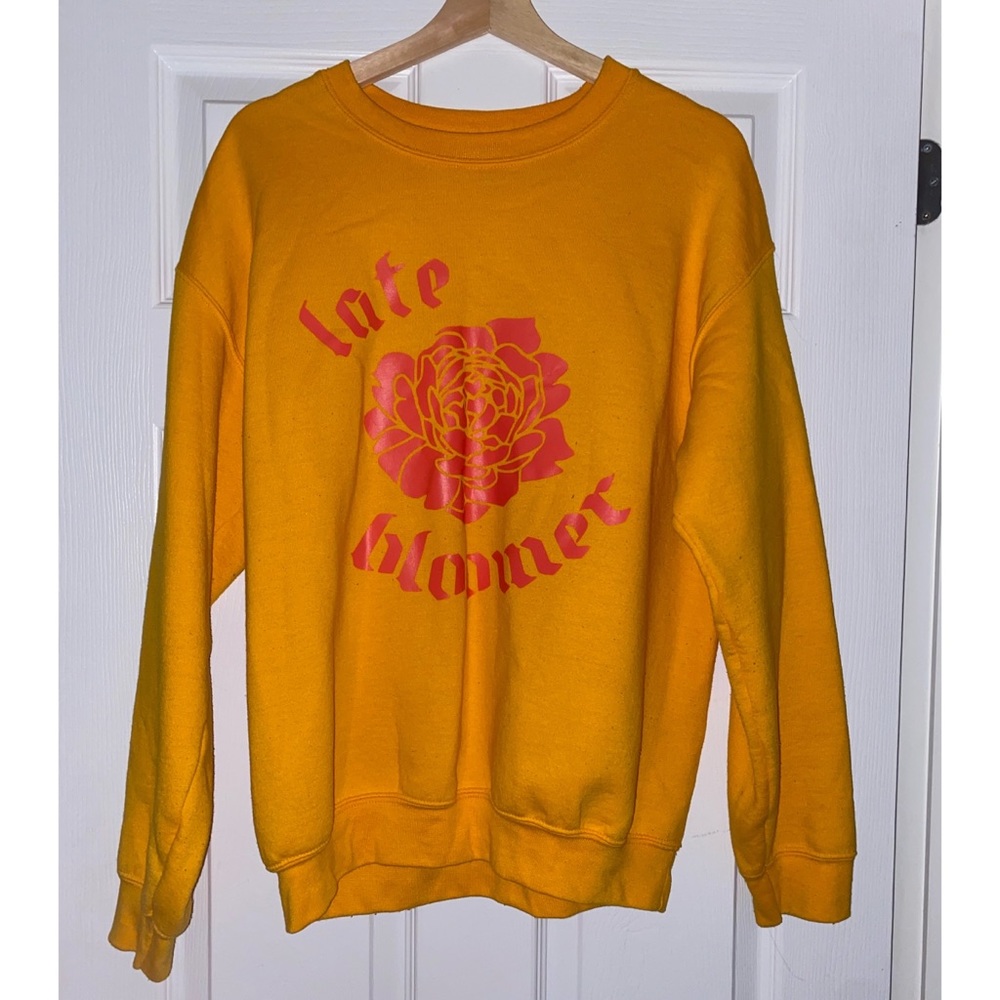Yellow Printed Crew Neck